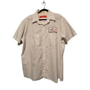 Vtg Milwaukee Mile Racing Shirt Mens XXL-SS White America's Legendary Oval USA